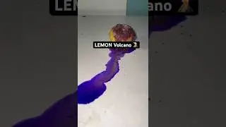 Explosive LEMON Volcano ERUPTS!😱 #shorts #diy #fyp #trending #experiment #lemon