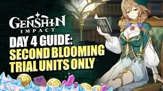Second Blooming Day 4 Event Guide | Cavemen Trial Characters Only High Score | Genshin Impact 3.4