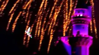 Tinker Bell flies and the finale of Remember...Dreams Come True Fireworks Spectacular