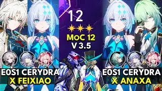 E0S1 Cerydra x Feixiao & Anaxa | Memory of Chaos Floor 12 3 Stars | Honkai: Star Rail 3.5