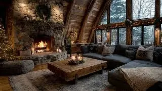 Instrumental Christmas Music With Fireplace 🔥 Relaxing Christmas Music 🎄 Soothing Christmas Ambien