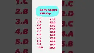 AAPC August CEU key answers #medicalcoding #shorts #icd10 #cpt #cpc #shorts #featureme #information