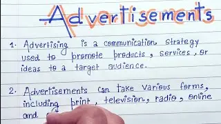 10 lines on Advertisement in English|Essay on Advertisement|Essay on Advertisement 10 ines