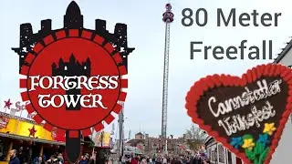 Fortress Tower Goetzke Freefall 80 Meter &uuml;ber Stuttgart Cannstatter Volksfest Wasen #2025