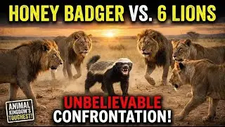 Honey Badger vs. 6 Lions: Unbelievable Confrontation! Animal Kingdom's Toughest!