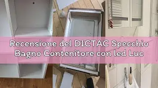 Recensione del DICTAC Specchio Bagno Contenitore con led Luce e Presa Elettrica 80x16x60cm Mobiletto