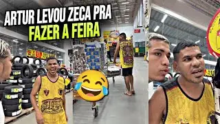 ARTUR LEVOU ZECA PRA FAZER A FEIRA + ZECA ARRIANDO COM ARTUR KKK