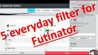 Fifa 20 FUT - 5 everyday filter for Futinator