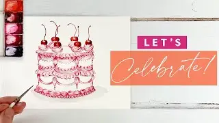Birthday Card Ideas! Watercolour Birthday Cake 4th Birthday Special!