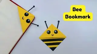 DIY Paper Bee Corner Bookmark!!! Paper Crafts For School / Origami Bookmark / Paper Craft /Honey Bee