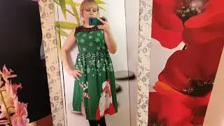 Dresses for Women Christmas Clothes 2020 Fashion Sleeveless Big Swing Print Vintage New Year Party