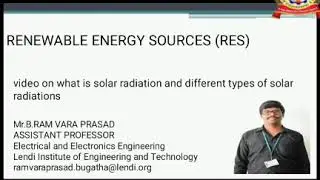 What is solar radiation and different types of solar radiations