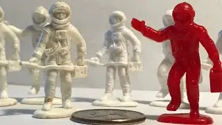 TimMee / Processed Plastics Reduced Size Astronaut Figures, Some With Markings - 1970s or Earlier?