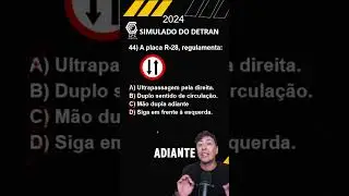 Simulado Detran - sinaliza&ccedil;&atilde;o de tr&acirc;nsito 🚦 #simuladodetran2024 #autoescola #rafaeldocfc