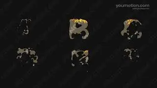 Fire Alphabet Animated Burning Letters Smoke to Flame Typography