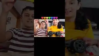 Sister brother playing color exchange game🥰