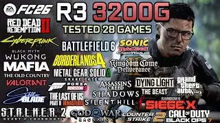 Ryzen 3 3200G in late 2025 : Test in 28 Games - Gaming Test in 2025