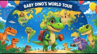 Dino&rsquo;s World Tour 🌍 | Dino Visits Countries | Learning Countries for Kids | Dino Travels the World!