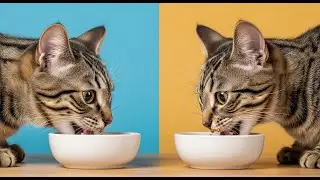 Who Eats Faster? Cat Food Challenge!Thi
