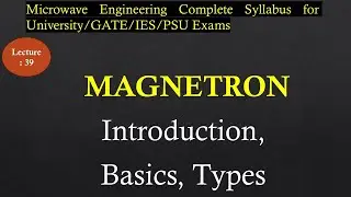 Introduction to Magnetron and Its Type | Microwave Engineering | R K Classes | Lec 39 |