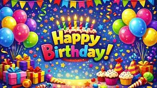 Happy Birthday Background for Kids 🎂 | Colorful Party Loop