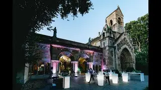A full-set wedding design in Budapest. Green-in-green