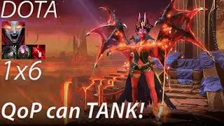 TANK QUEEN OF PAIN BUILD  - IMPOSSIBLE TO KILL :D  DOTA 1X6
