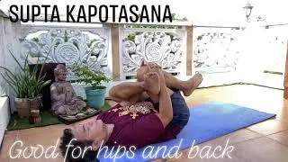 Supta kapotasana (reclined pigeon) pose