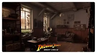 Indy's Office, Daytime Ambience - Indiana Jones and the Great Circle | Idle Rattles, Clock, Footstep