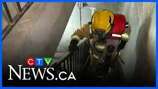 'Stairs are harder': 67's players trade skates for fire gear