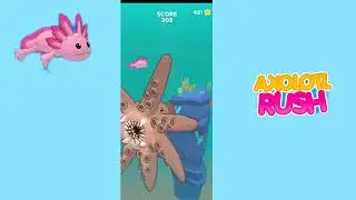 Играю за аксалота в игре AXOLOTL RUSH