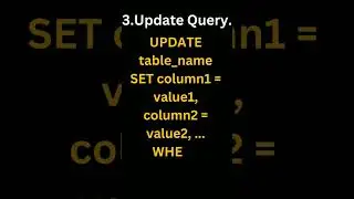 Top 5 Basic SQL Query.#shorts #sql #shortsfeed #youtube #programmer #database #viral #trending