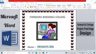 Ep. 5 |MS Word |How to create a front page using MS Word |by Swagata ✍️💻..