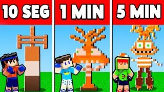 NOOB VS PRO: CONSTRUIR ANSIEDADE DIVERTIDAMENTE EM 5 MINUTOS / 1 MINUTOS / 10 SEGUNDOS NO MINECRAFT