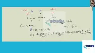 Two stationary point charges  3 00 nC and  2 00 nC are separated by a distance of 50 0 cm  An electr
