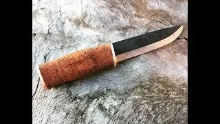 Making a birch bark stacked knife