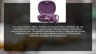 JBL introduces new open-ear earbuds: Sense Pro and Sense Lite