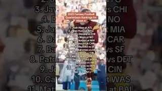 2025 Fantasy Football Quarterback Rankings for Week 6