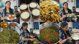 1ज्यादा खाया +Lunch & Dinner🍱veg pulao🌺methi paratha🌺aloo tamatar ki sabzi🌺tamatar ki chatni🌺basundi
