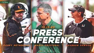 Miami Hurricanes Football Weekly Media Availability | 3:00 PM | 10.13.25