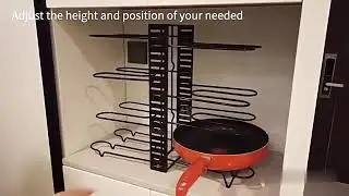Expandable Pot and Pan Organizers Rack,7+ Pans and Pots Lid Organizer Rack Holder