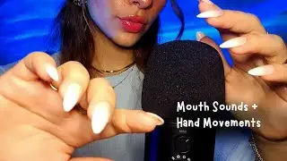 ASMR Tingliest Mouth Sounds and Hand Movements🤍✨