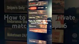 How to create a private match black ops 6