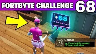 FORTBYTE #68 - Found WITHIN A SNOWY TOWN BOOK SHOP LOCATION Fortnite Fortbyte 68 Challenge