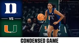 Duke vs. Miami Condensed Game | 2025-26 ACC Women's Basketball