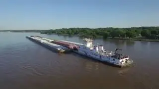 DJI P3P Video 213   Flight around the Jack James Towboat and Barge