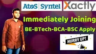 Atos Syntel's Company ! Xactly Company ! Hiring ! Job Opening ! Immediate Joining !  !! Apply Now !!