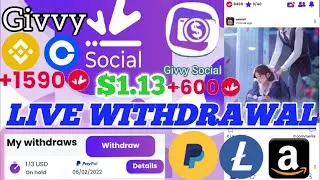 LIVE WITHDRAWAL Givvy Social|How to convert to real money|misisj 7