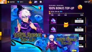 FREE FIRE Jujutsu Kaisen 100% Bonus Top-Up Event 😱 | Double Diamonds Offer | Free Fire MAX.