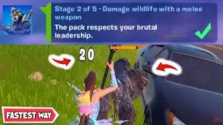 Damage WILDLIFE With A MELEE WEAPON - Dire Quests (Stage 2)! How to Damage wildlife with a melee!
